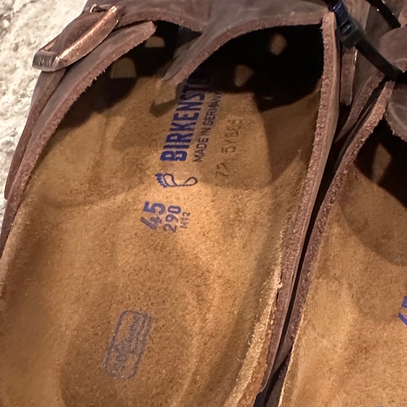 Birkenstock Men's Chocolate Leather Shoes - Picture 3 of 5